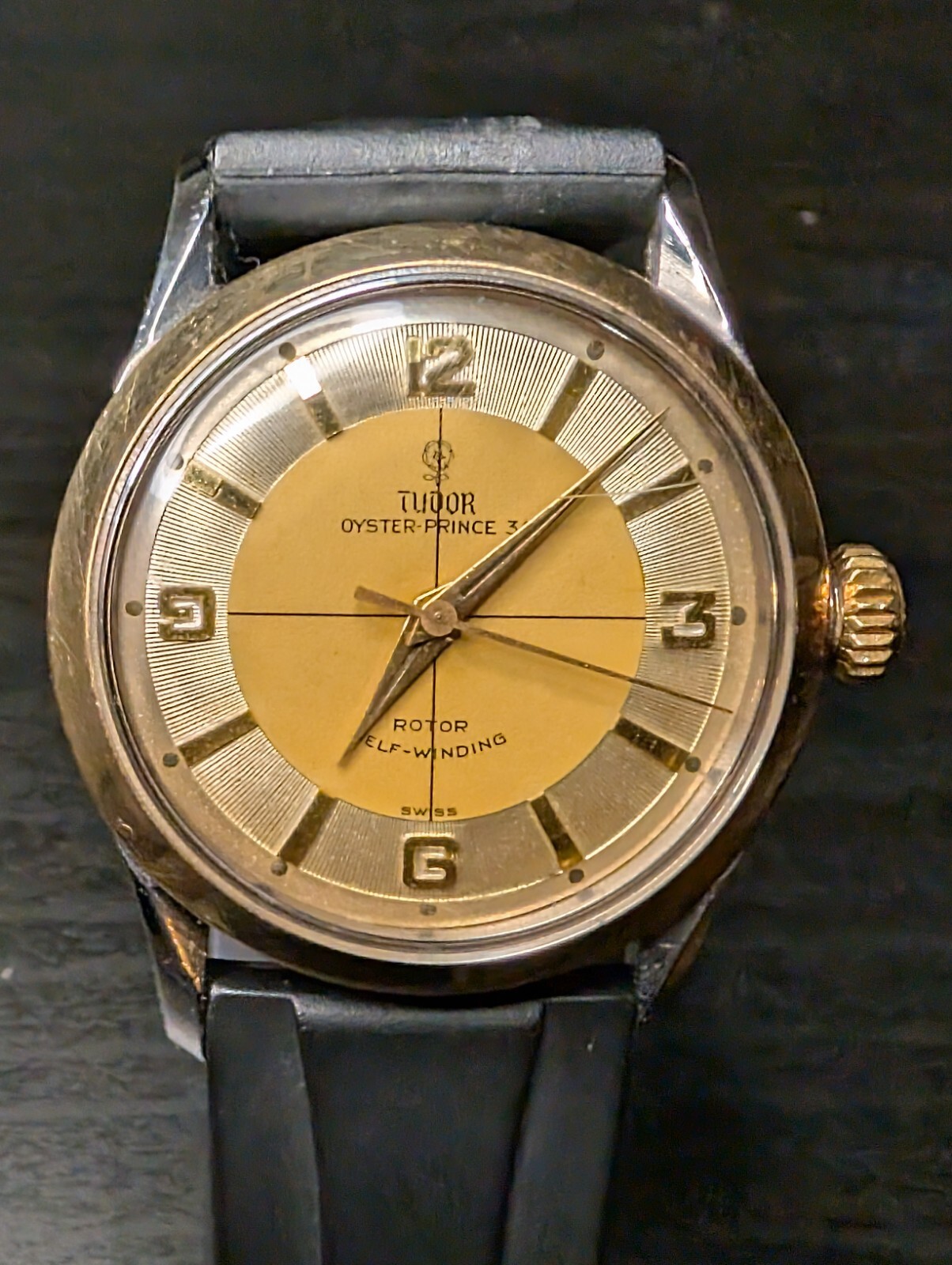 Tudor Oyster Prince 34, Ref 7950, Rare Tuxedo Dial