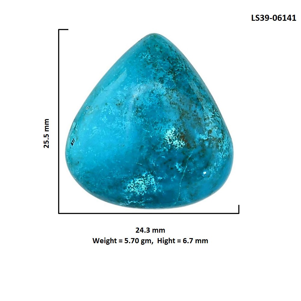 Natural Shattuckite 24.3×25.5×6.7 mm Heart Shape Polished Gemstone LS39-06141