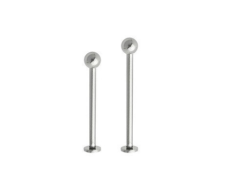 14G/16G Long Surgical Steel Cheek Labret and Lip Ring bead option 12mm 15mm