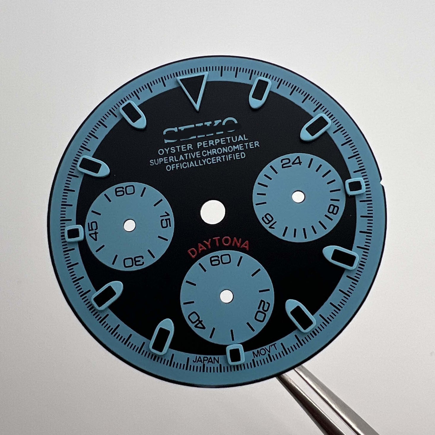 29.5MM Colorful Multi-functional Watch Dial Green Luminous for VK63 Movement