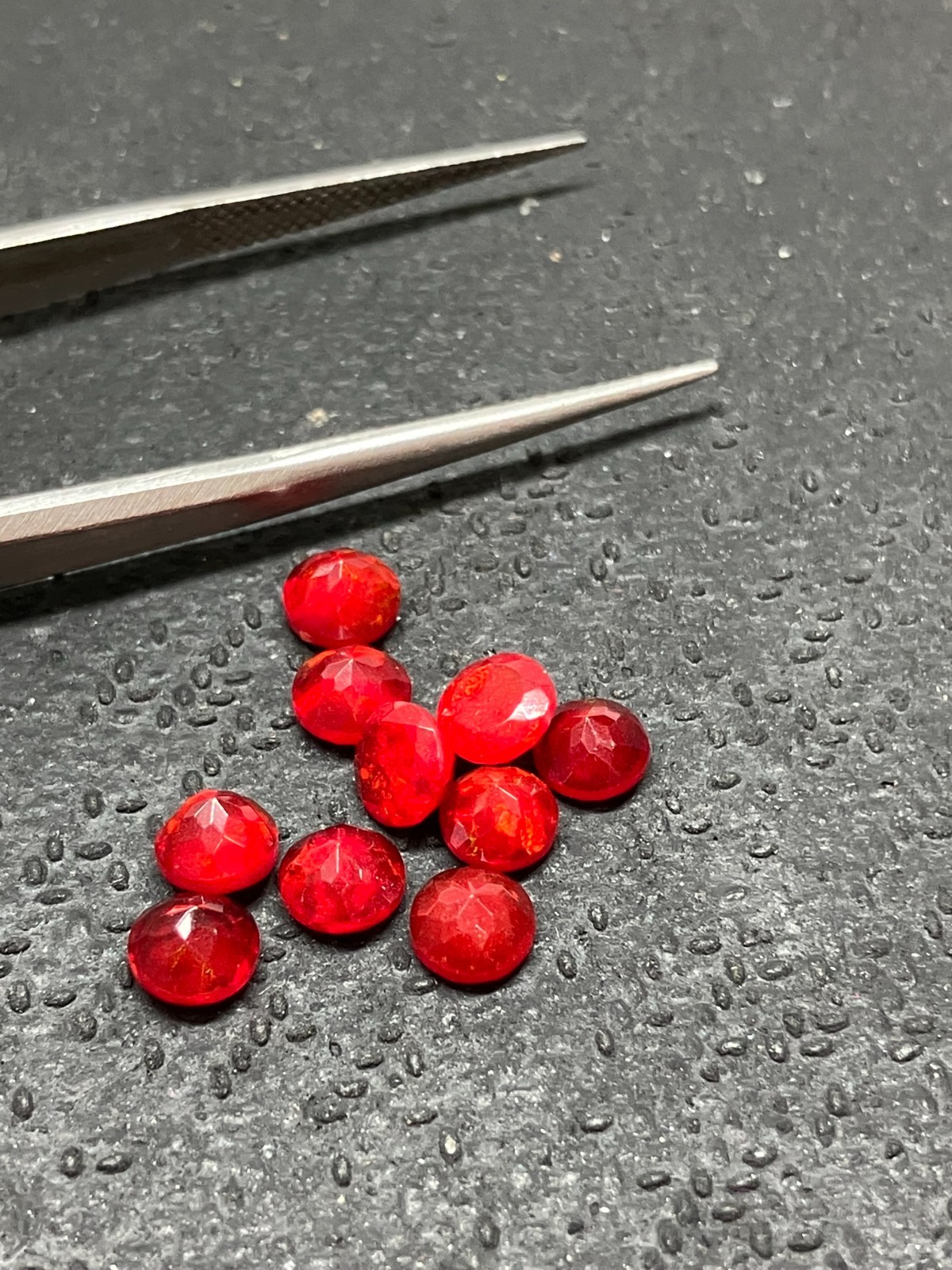AAA Natural Ethiopian Red Fire Opal Round Cut Loose Gemstone For All Jewelry