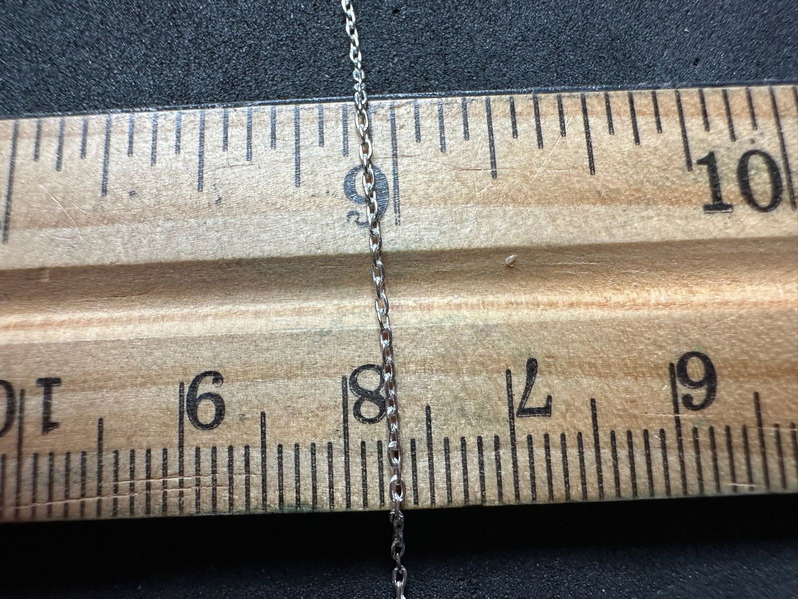 0.89g Vintage Sterling Silver 925 Delicate Cable Chain Necklace 16 in M