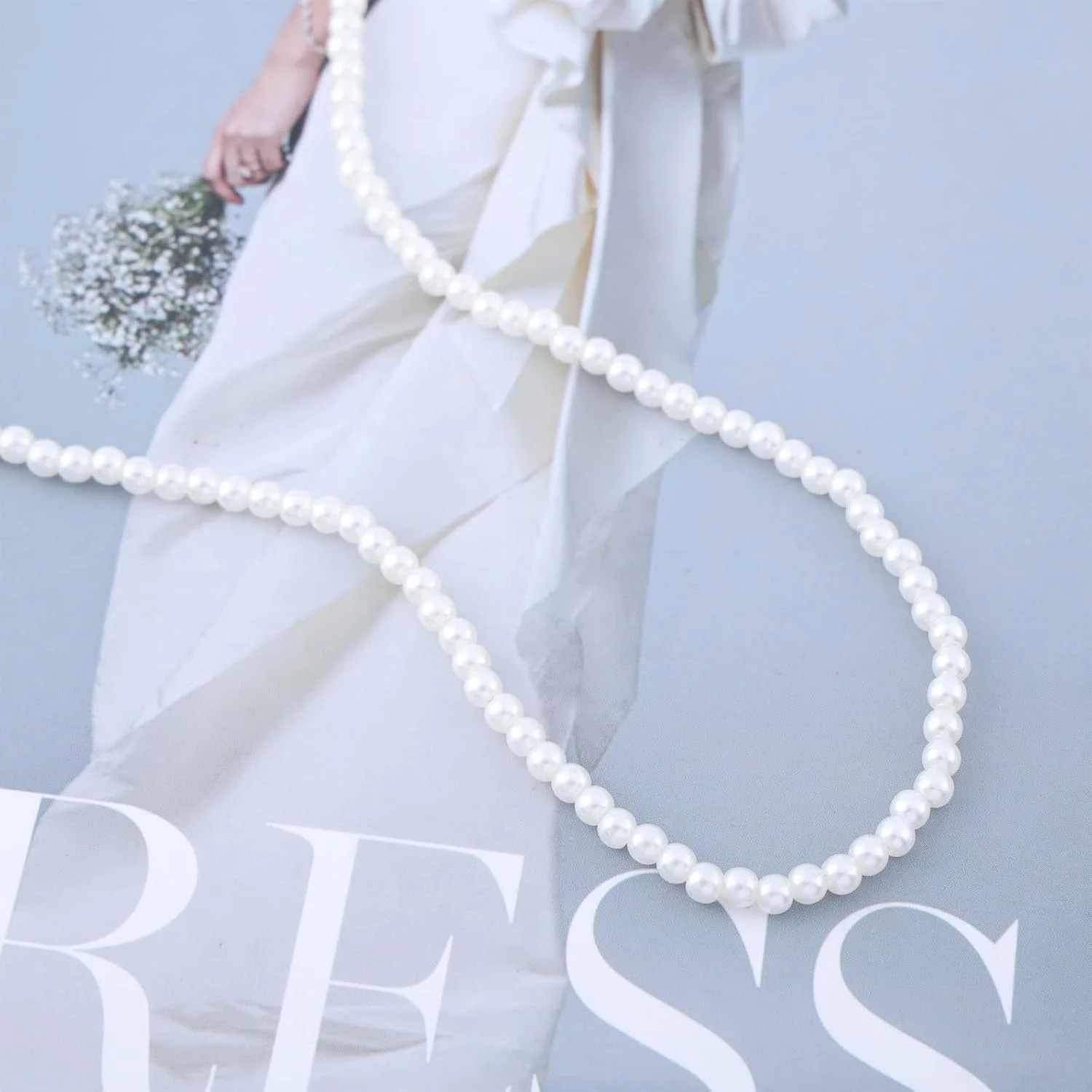 Boho Wedding White Tiny Pearl Necklace Pendant Dainty Mini Seed Bead Necklace Si