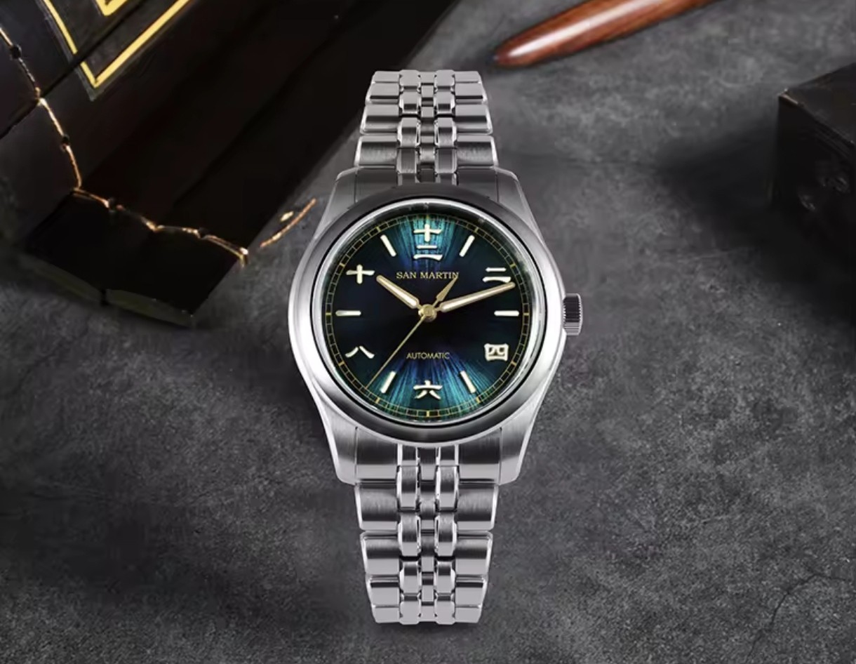San Martin 39mm Automatic Watch, Mechanical