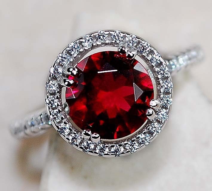 2CT Heat Treated Rubellite Tourmaline 925 Solid Sterling Silver Ring Sz 7 MB1-2