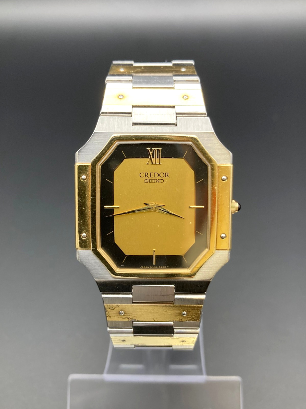 [Exc+5] SEIKO CREDOR 9300-5320 Mens Vintage Watch 18K 14K Quartz Japan