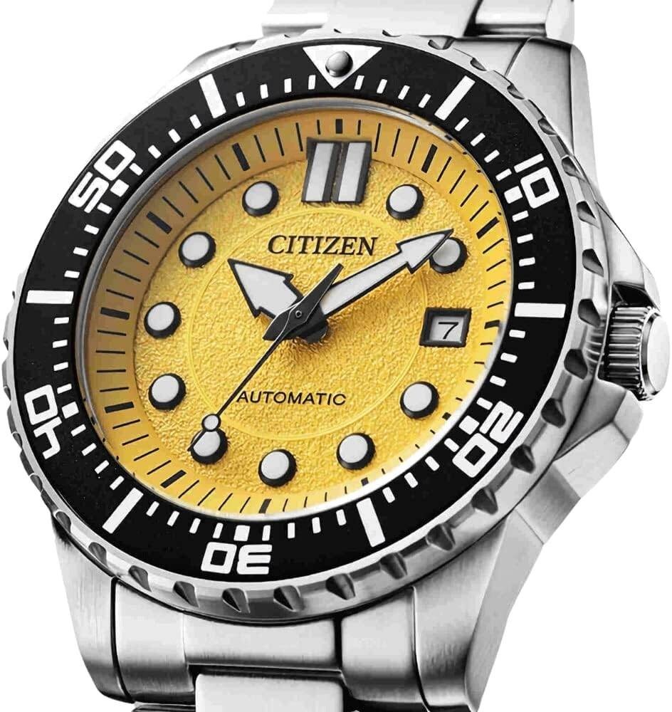 Citizen NJ0170-83Z Automatic Men’s Watch Orange Dial Stainless Steel Bracelet