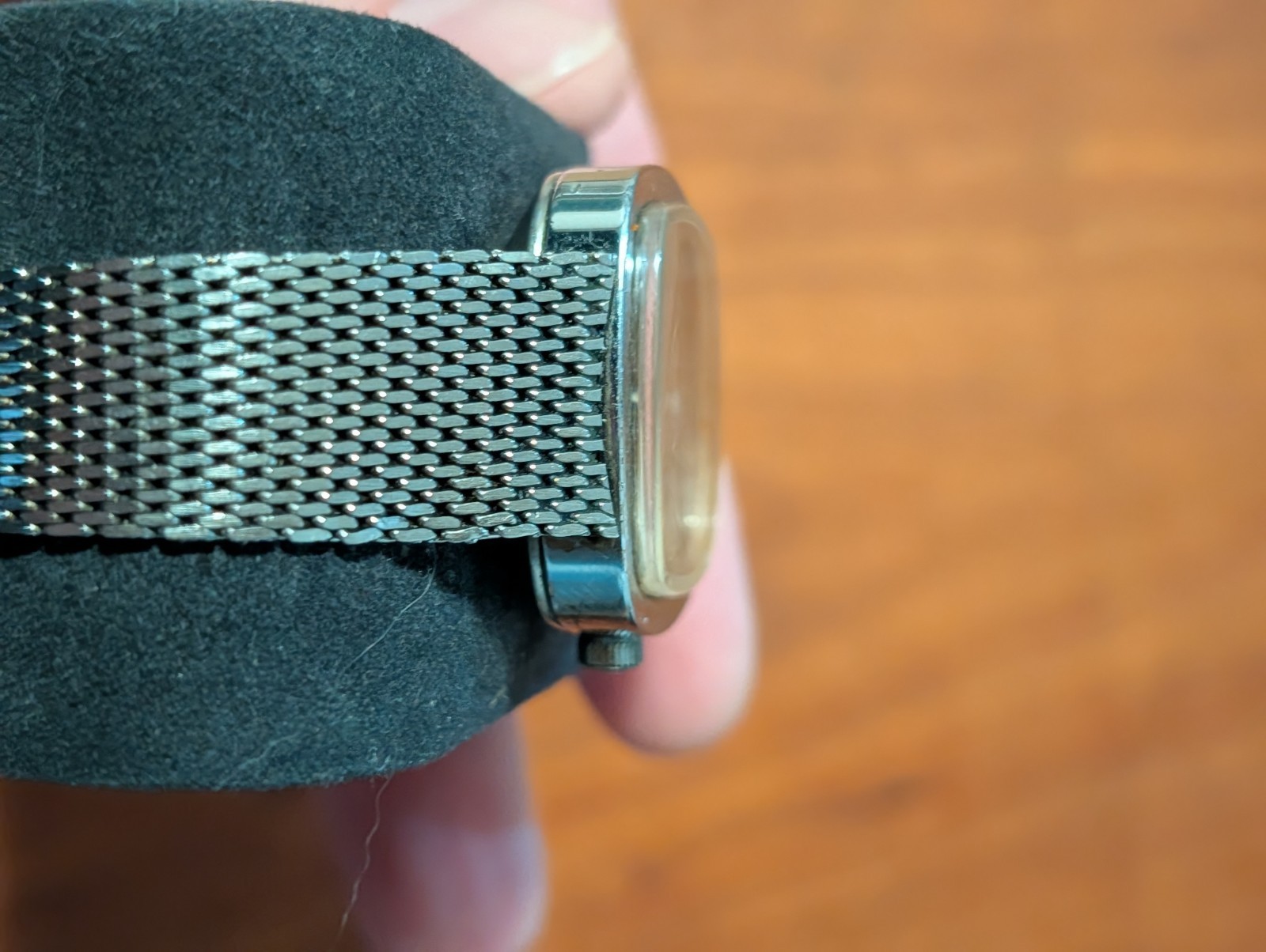 Vintage Classic Timex Electric Dynabeat Watch Square Case Root Beer Dial