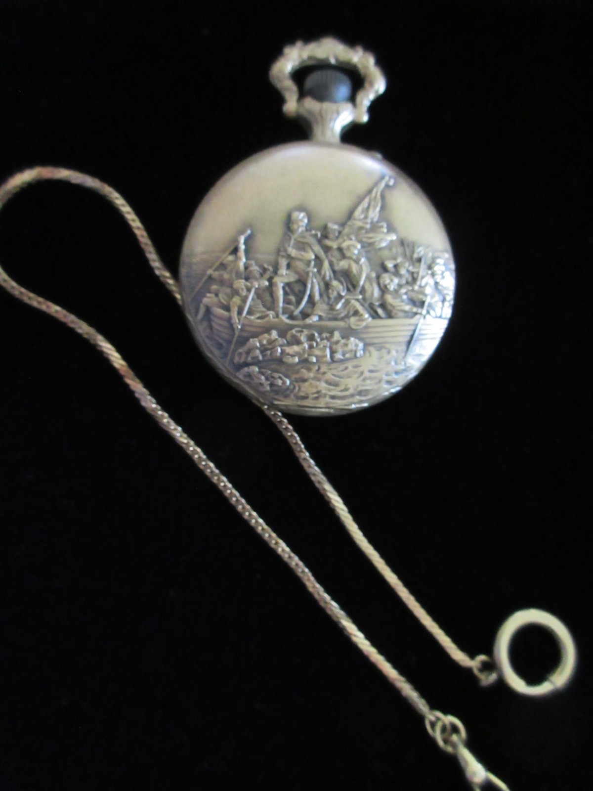Vintage Sears Liberty Bell Ornate made in UK manual wind pocket watch 1776-1976