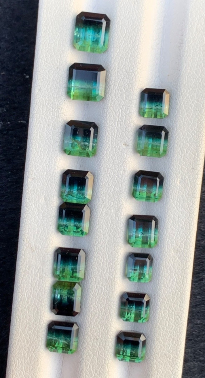 14.10ct beautifull natural tri colour tourmaline lot loose gemstone