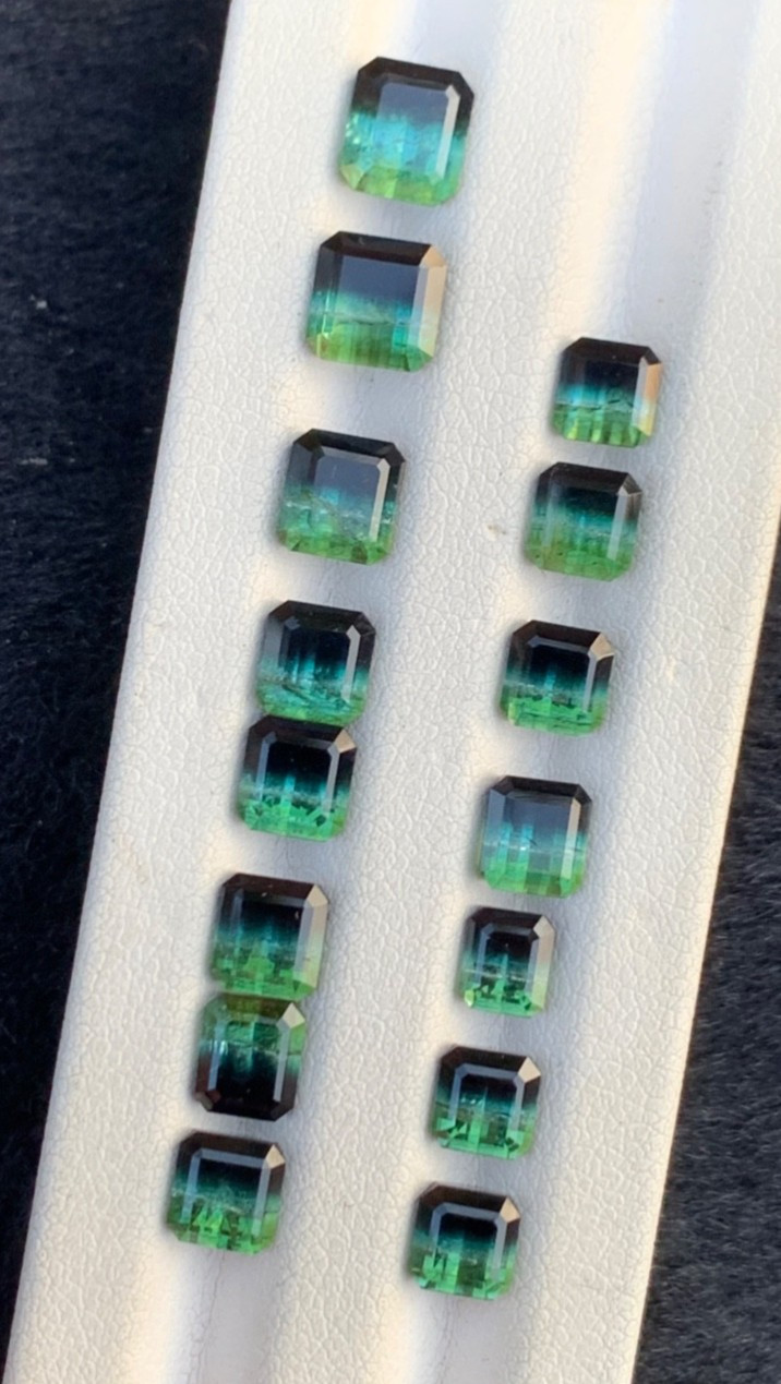 14.10ct beautifull natural tri colour tourmaline lot loose gemstone