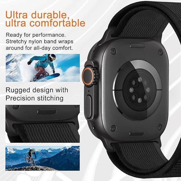 Trail Loop Nylon Band – Compatible with Apple Watch Ultra Sport Strap for iWatch