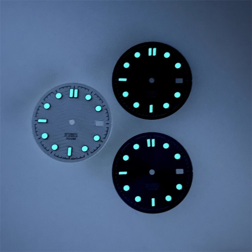 Seamaster Dial Blue-green Luminous Disk Dial 31mm for NH35/NH36 Movement