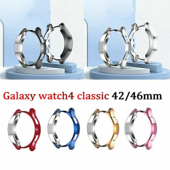 For Samsung Galaxy Watch 6 4 Classic 42/46/43/47mm Case Plating TPU Frame Bumper