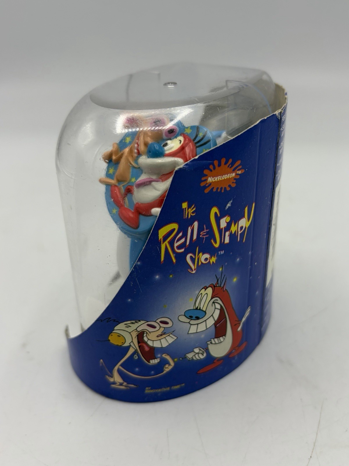 The Ren & Stimpy Show Vtg Digital Watch Figure New Blue Rubber Wristwatch