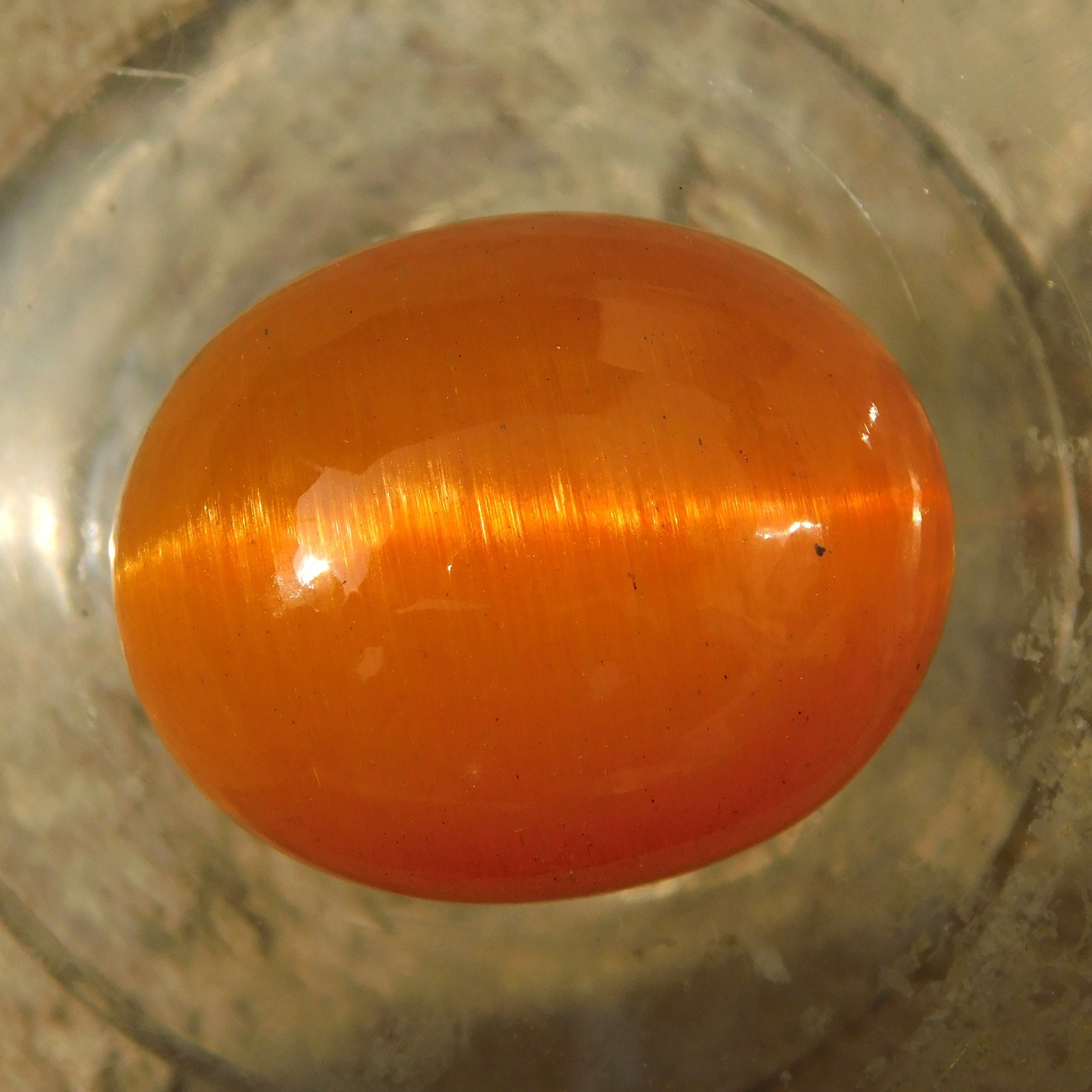 128.50 Cts Natural Orange Cats Eye Chrysoberyl Certified Sri Lankan Gemstone