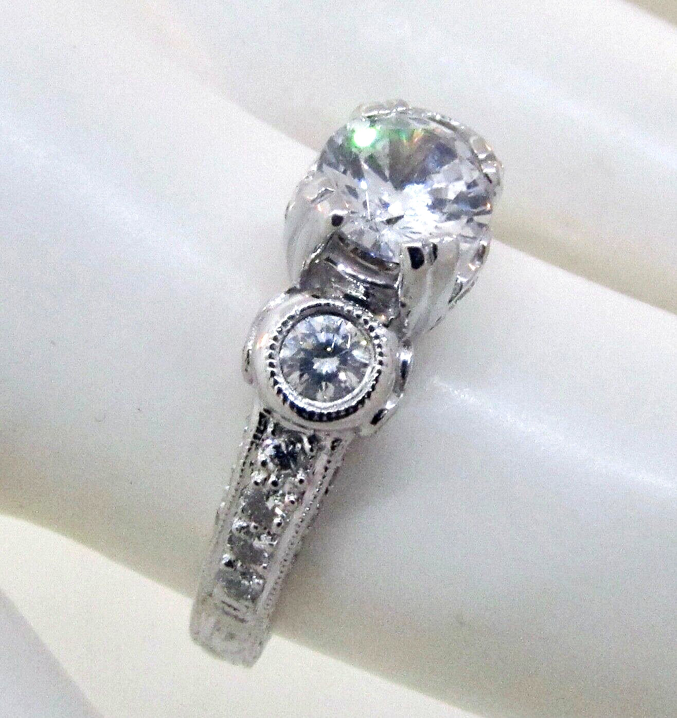 Art Deco Style Platinum Diamond Engagement Ring Setting *ONLY $990*