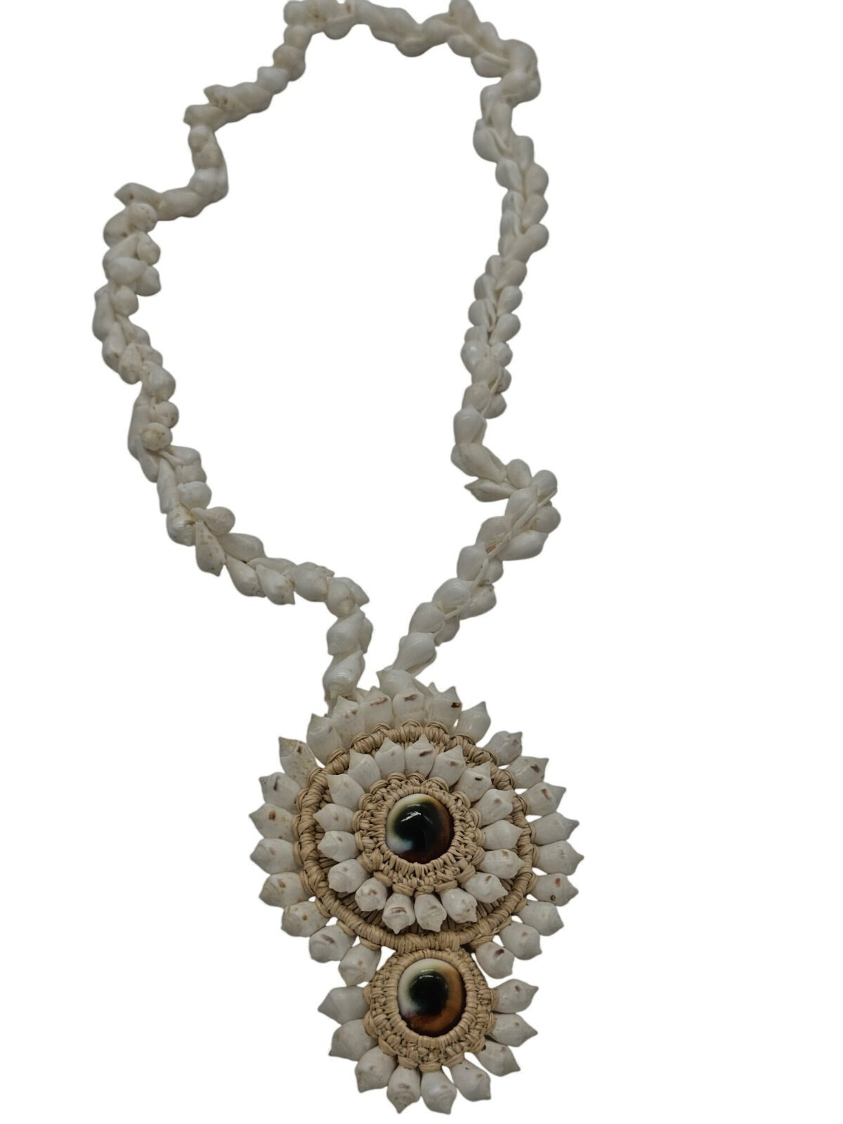 Handweaved Cowrie Shell Necklace & Bracelet Set Marshall Islands Coastal Charm