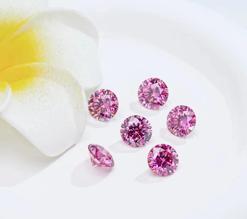 Excellent Cut 2.00 CT Pink Round Cut Lab Grown CVD Diamond Loose VVS1 Certified