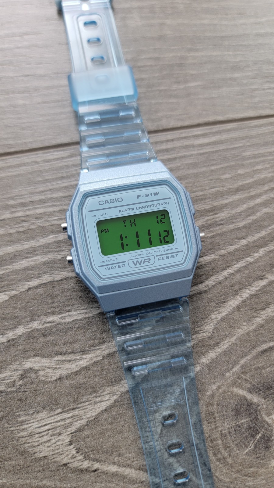 Casio F-91WS-7CF “Tropical Jelly” Green Screen Custom Mod | Ice Blue
