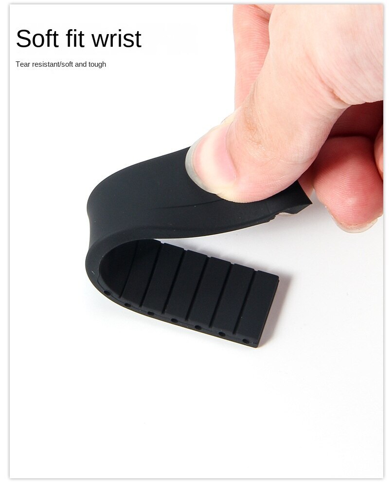 Silicone Rubber Watch Band Men’s Waterproof Silicone Sports Strap Fit Rolex 20mm