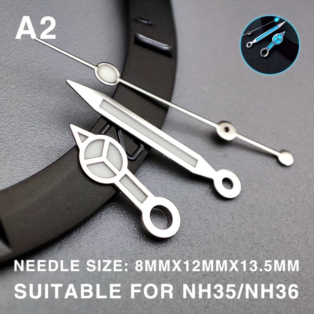 1 Set Luminous Watch Hand 7.75 x12x12.5mm For NH35 NH36
