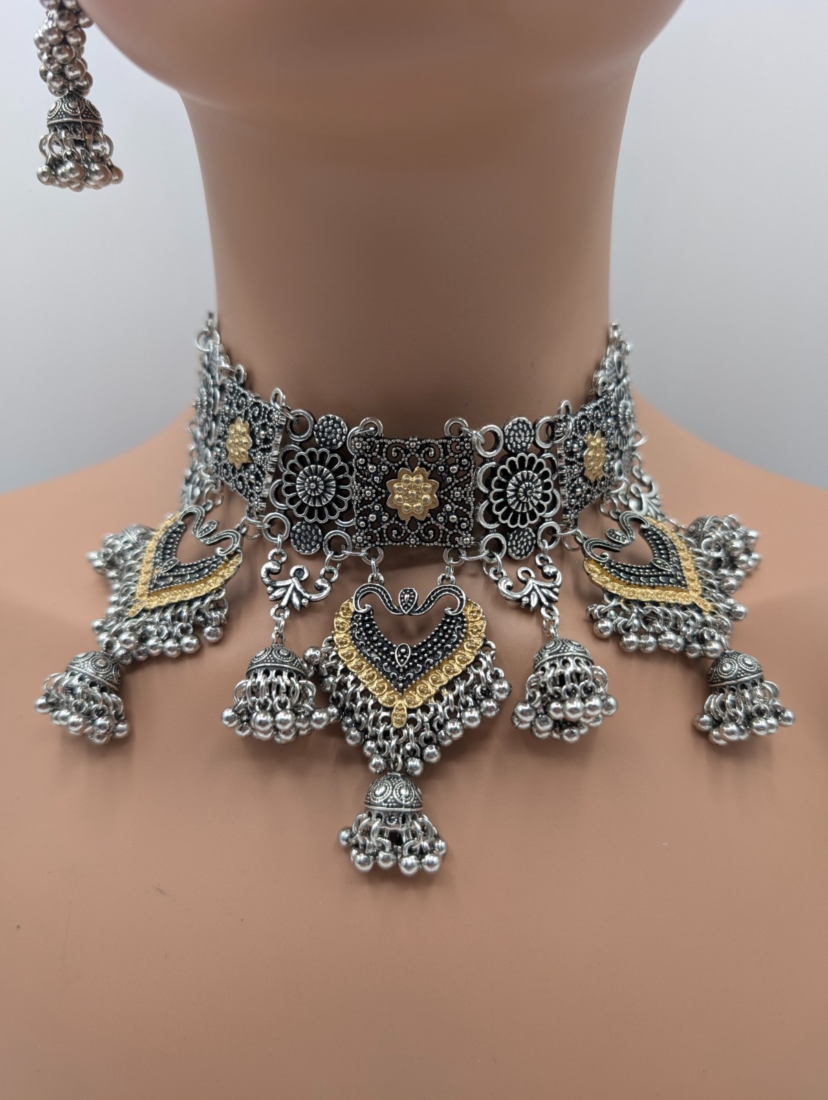 Aurum Necklace Set | Fusion Dual Tone Necklace Set | Boho Fashion
