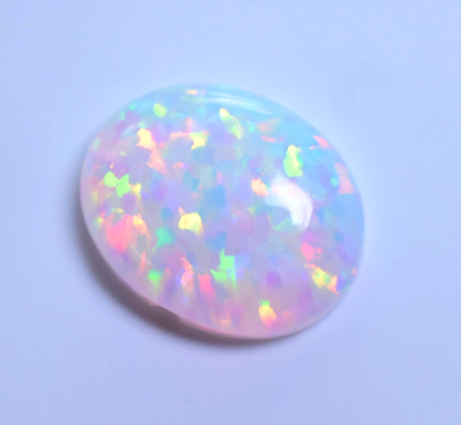 Natural Ethiopian Fire Opal 6.65 CT Certified Play Of Color 15 X 11 MM Gemstone