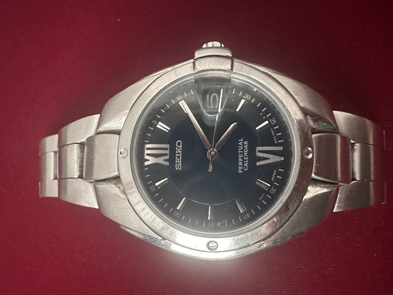 SEIKO Stainless Steel Perpetual Calendar Quartz 8F32-005A Men’s Watch