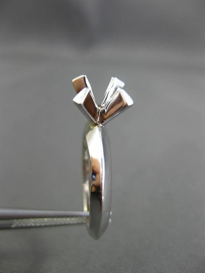 ESTATE 14KT WHITE GOLD 3D TENSION SOLITAIRE SEMI MOUNT ENGAGEMENT RING #24580