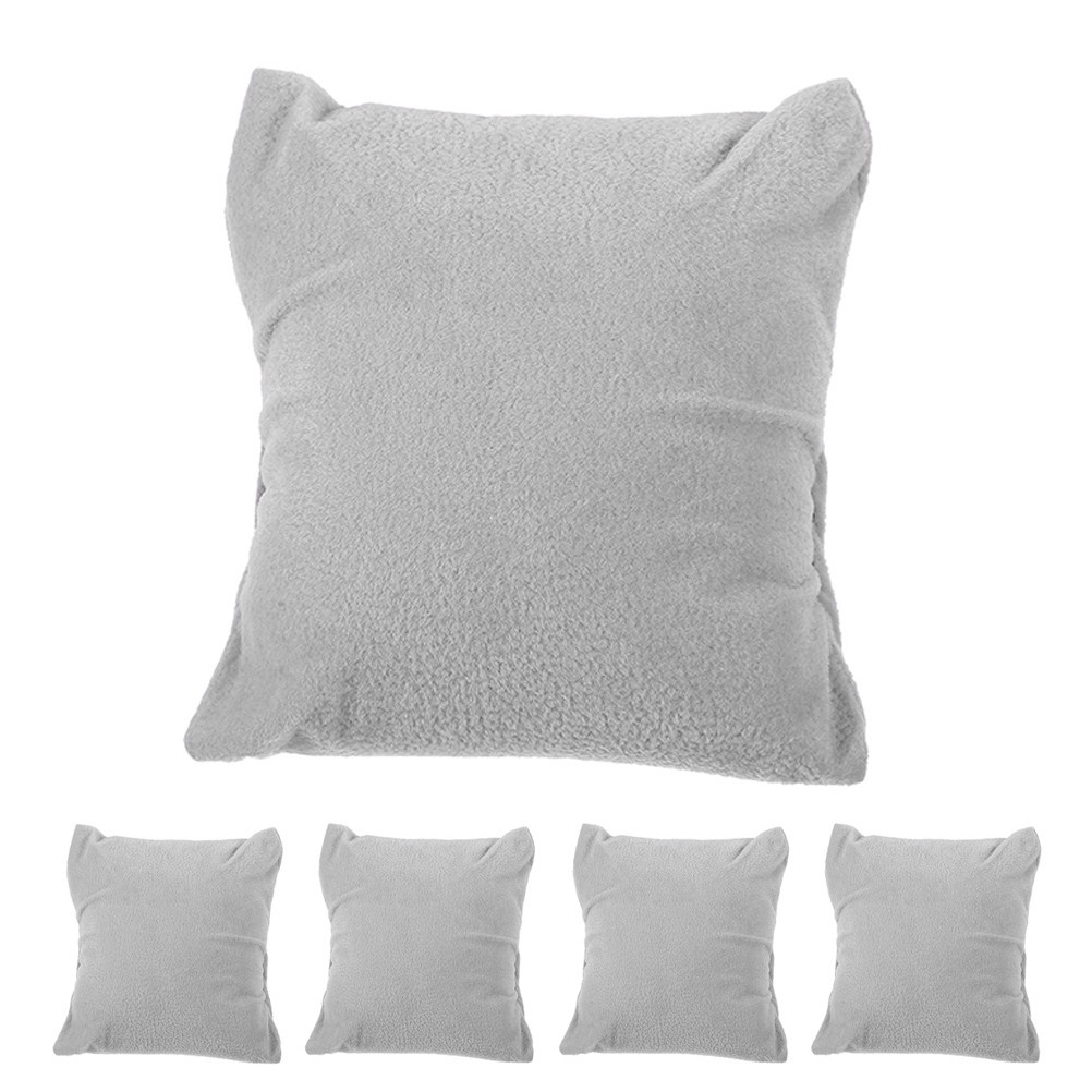 5Pcs Grey Cloth Watch and Bracelet Display Pillows Soft Durable Cushions