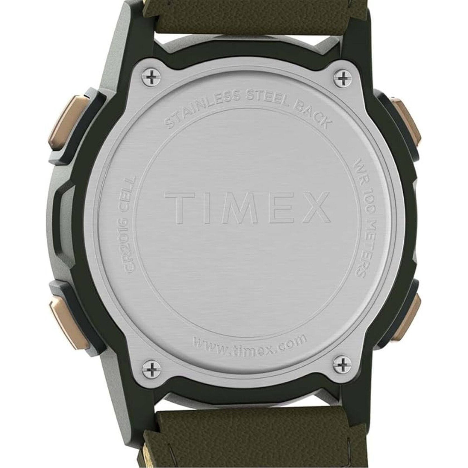 Timex Men’s Watch Expedition CAT5 Digital Dial Green Leather Strap TW4B30300