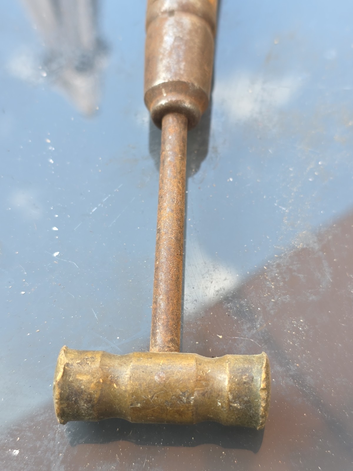 Vintage Brass Jeweler’s Hammer Wood Handle Watchmaker Tool Estate Find