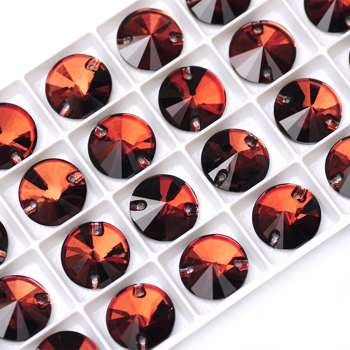 K9 Crystal Glass Sew On Rhinestones Smoked Topaz Flatback Glitter Rhinestones