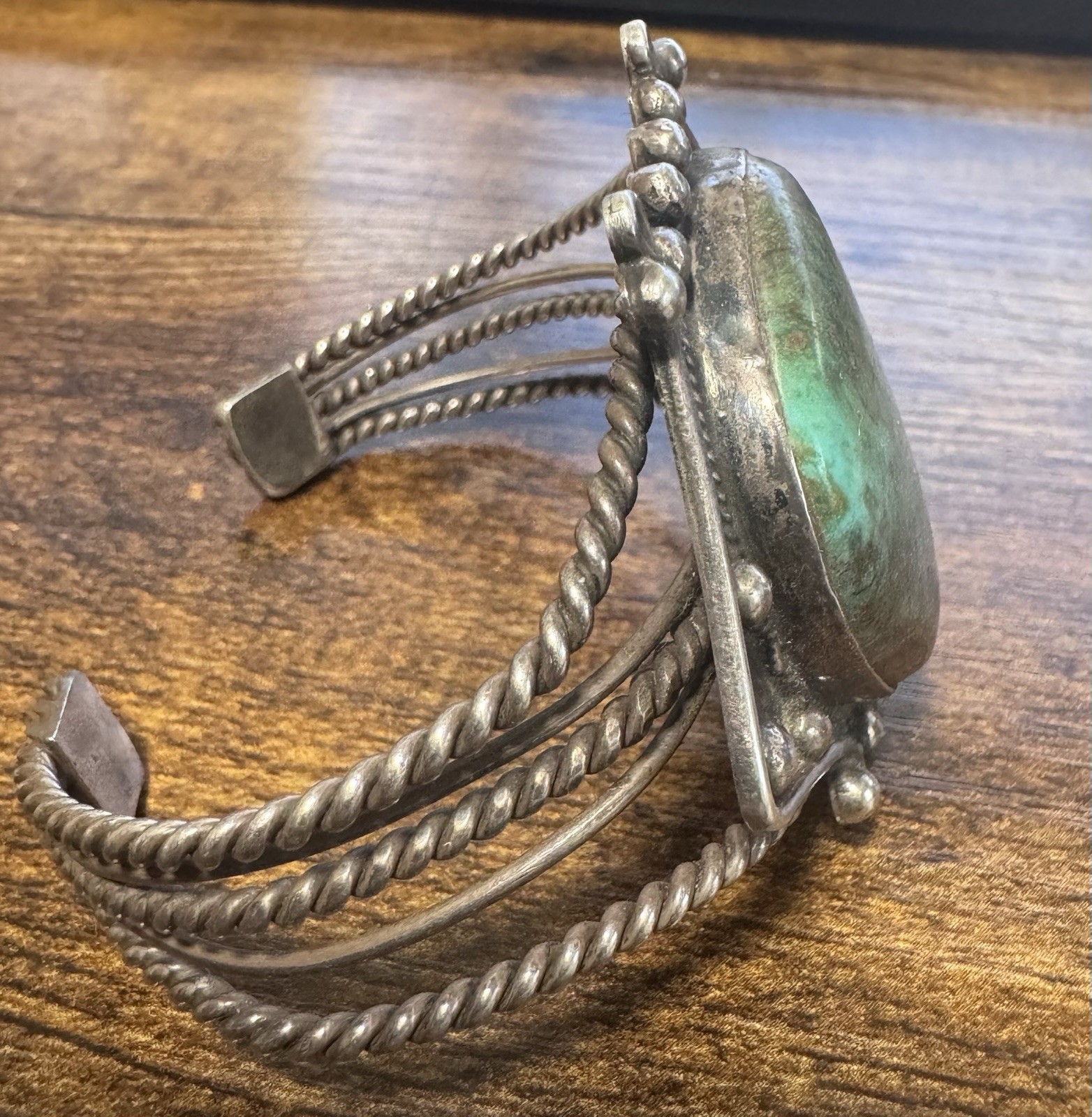 Vintage 1930-60s Southwestern Silver & Turquoise Cuff Bracelet – Fred Harvey Era