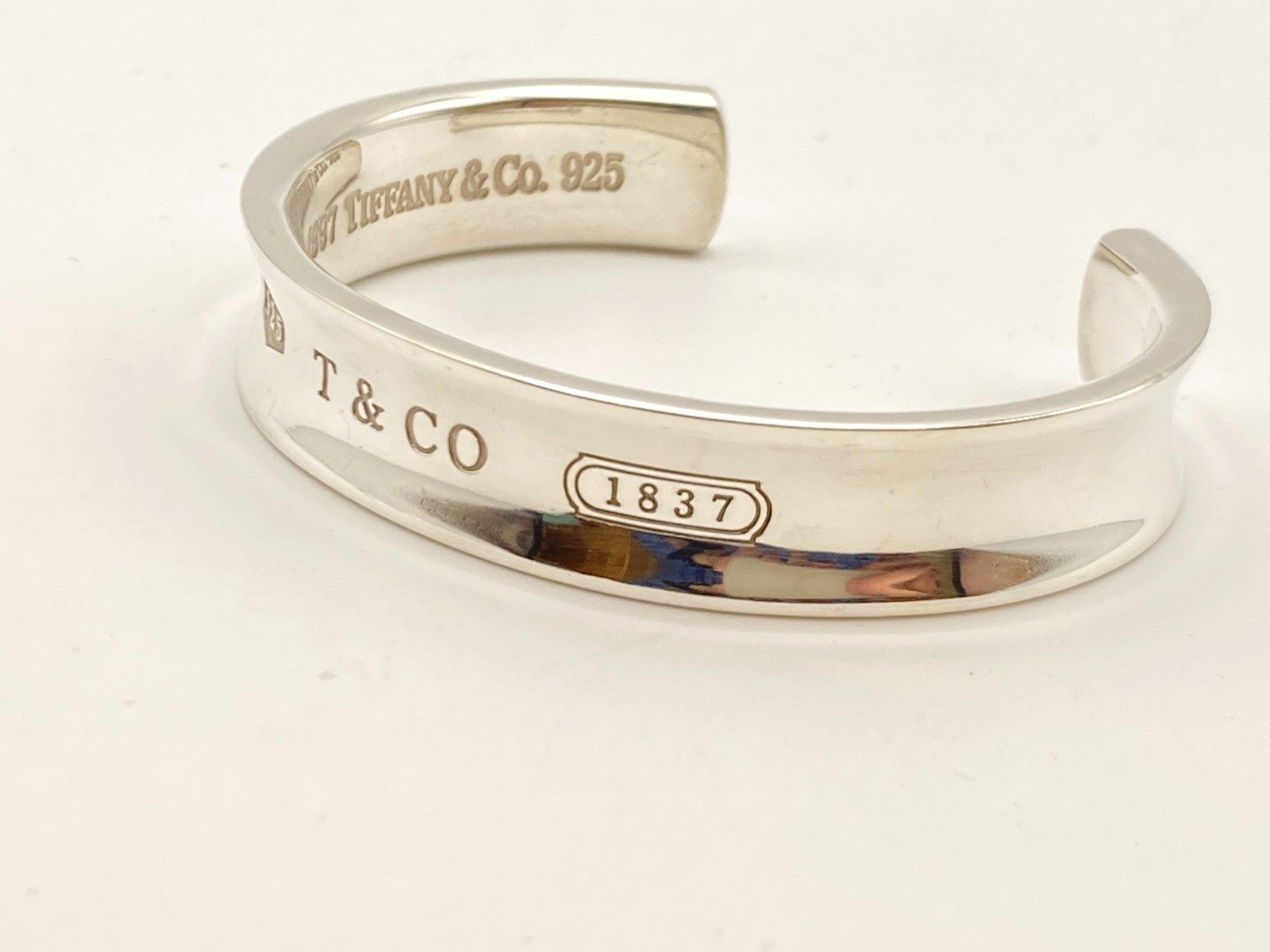 Tiffany & Co. 1837 Cuff Bangle Bracelet 6 1/4″ Silver 36.3g