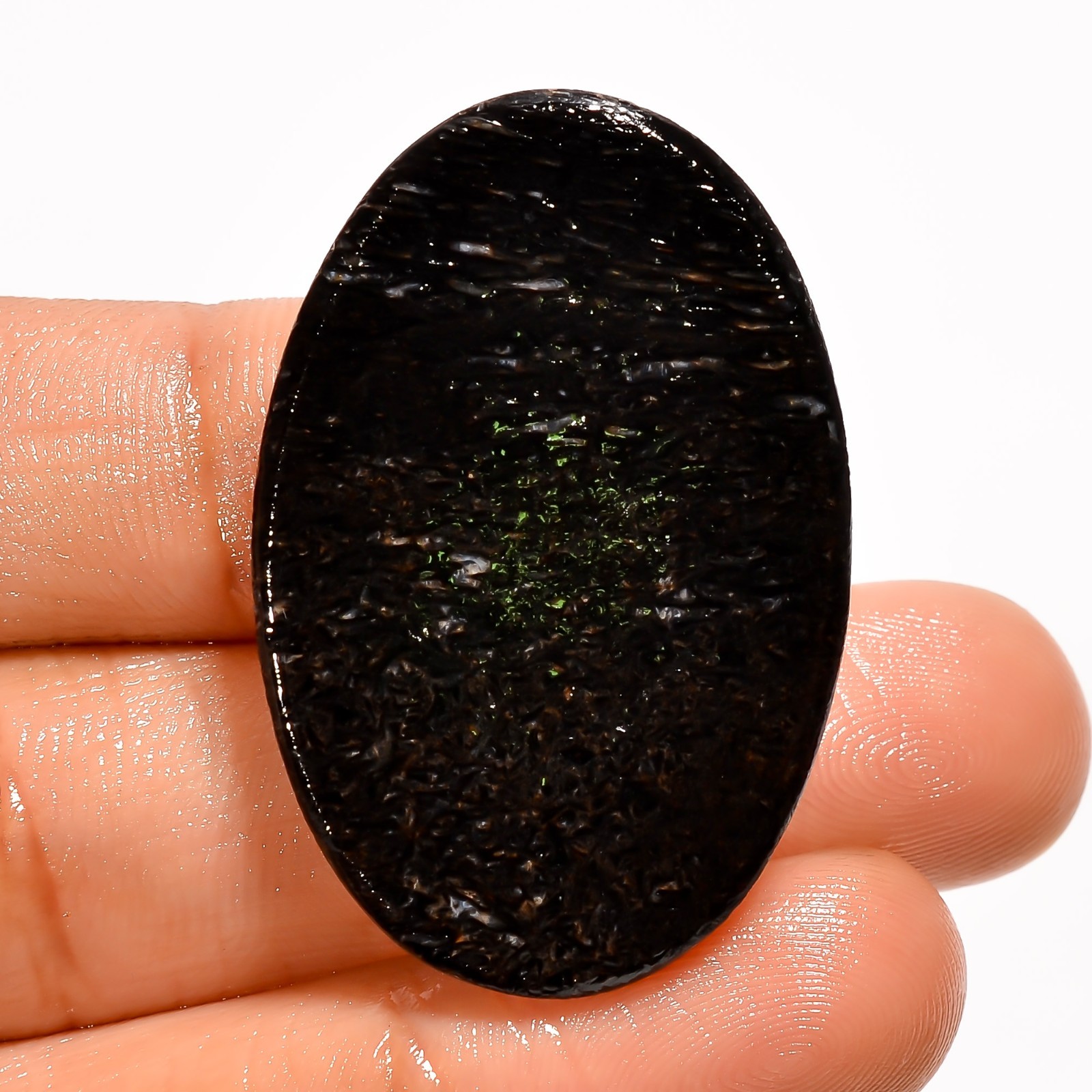 49 Ct Natural Dinosaur Bone Jasper Oval Shape Cabochon Loose Gemstone 37X24X6 mm
