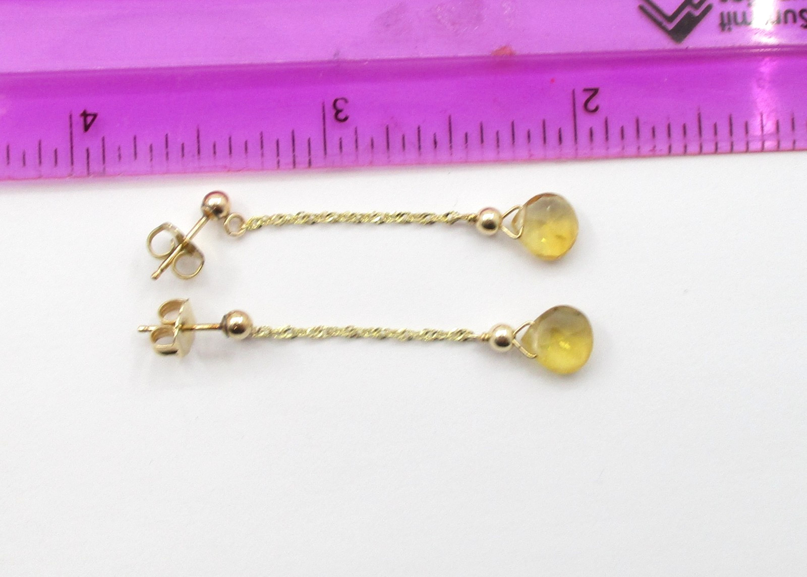 1.38 CTW Citrine Briolette Dangle Earrings 14 Karat Gold Filled