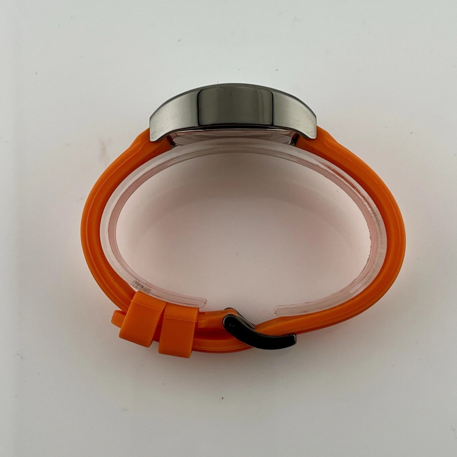 Flash Sale! IceTime 33mm Orange/Black Dial Steel Mens Watch 0.10ct Diamonds IT25