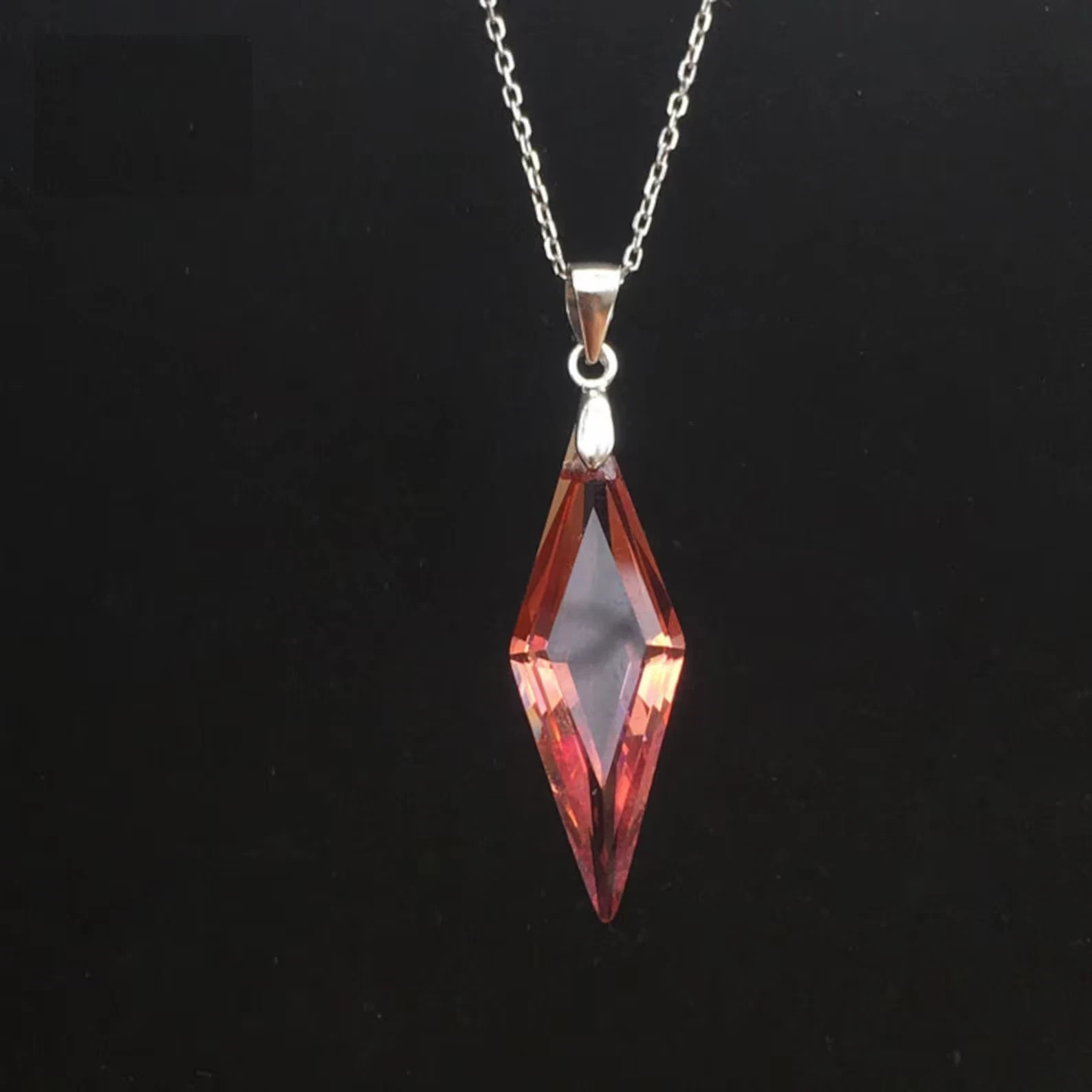 Fancy Cut Bio-Color Zultanite Pendant: Sterling Sliver Jewelry With Sliver Chain