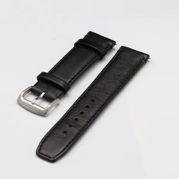 Excellent condition Citizen genuine leather strap, black color, for 22mm men'