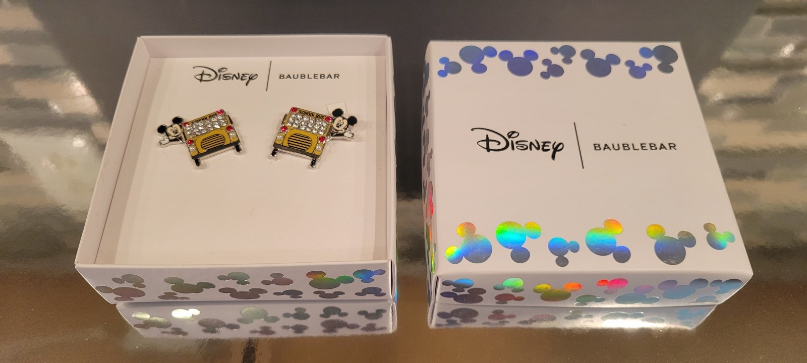 Disney Mickey Mouse Earrings Teacher School Bus Driver Gift Baublebar NIB