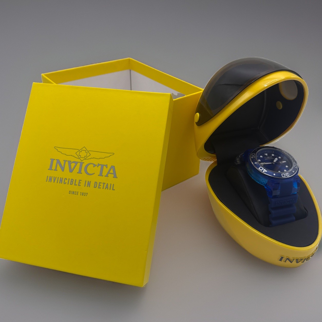 Invicta I-Force 19251 51mm Chronograph Watch w/ Rare Yellow Helmet Case