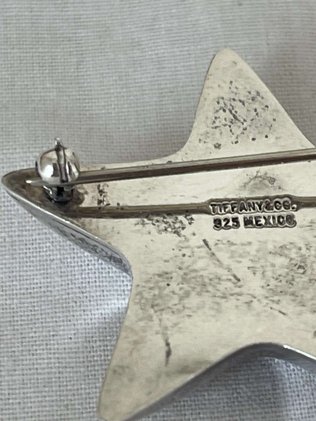 Tiffany & Co. Sterling Silver Puffy Star Brooch Celestial Theme Mexico 925