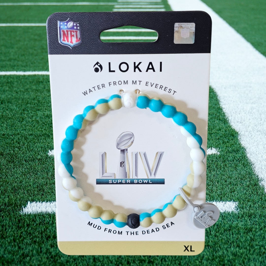 LOKAI SUPERBOWL LIV OCEAN Bracelet Water from Mt Everest & Mud From The Dead Sea