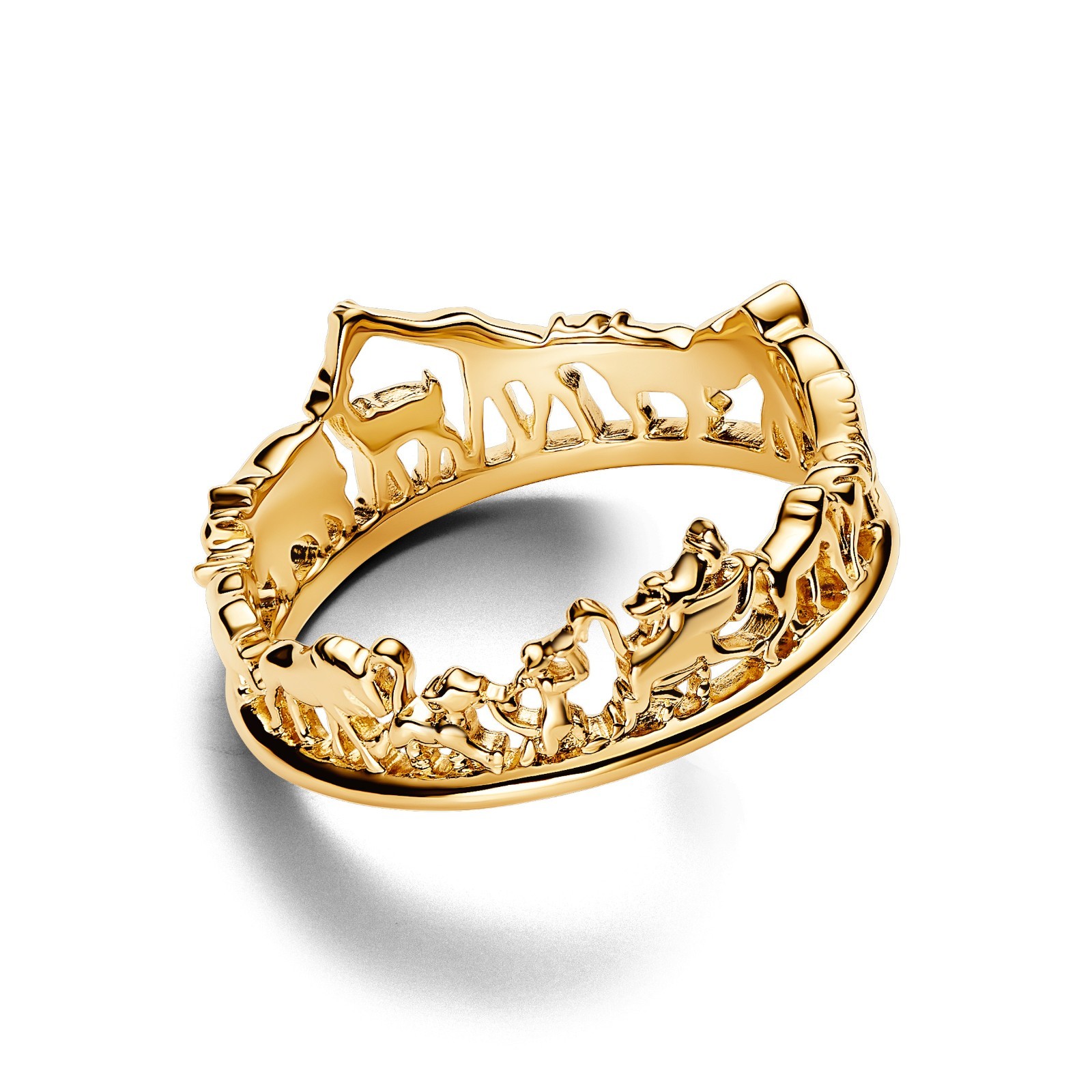 Pandora Gold 14K Shine Disney The Lion King Ring 163362C00-52
