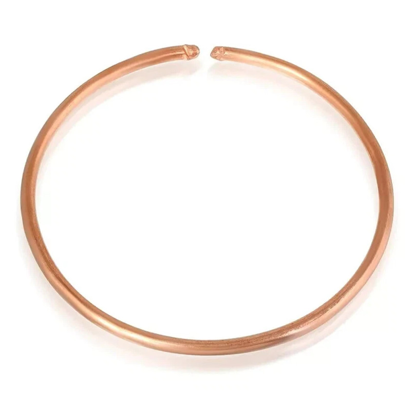 Pure Copper Anklet Slim Kada Adjustable &stylish look For Unisex healing purpose