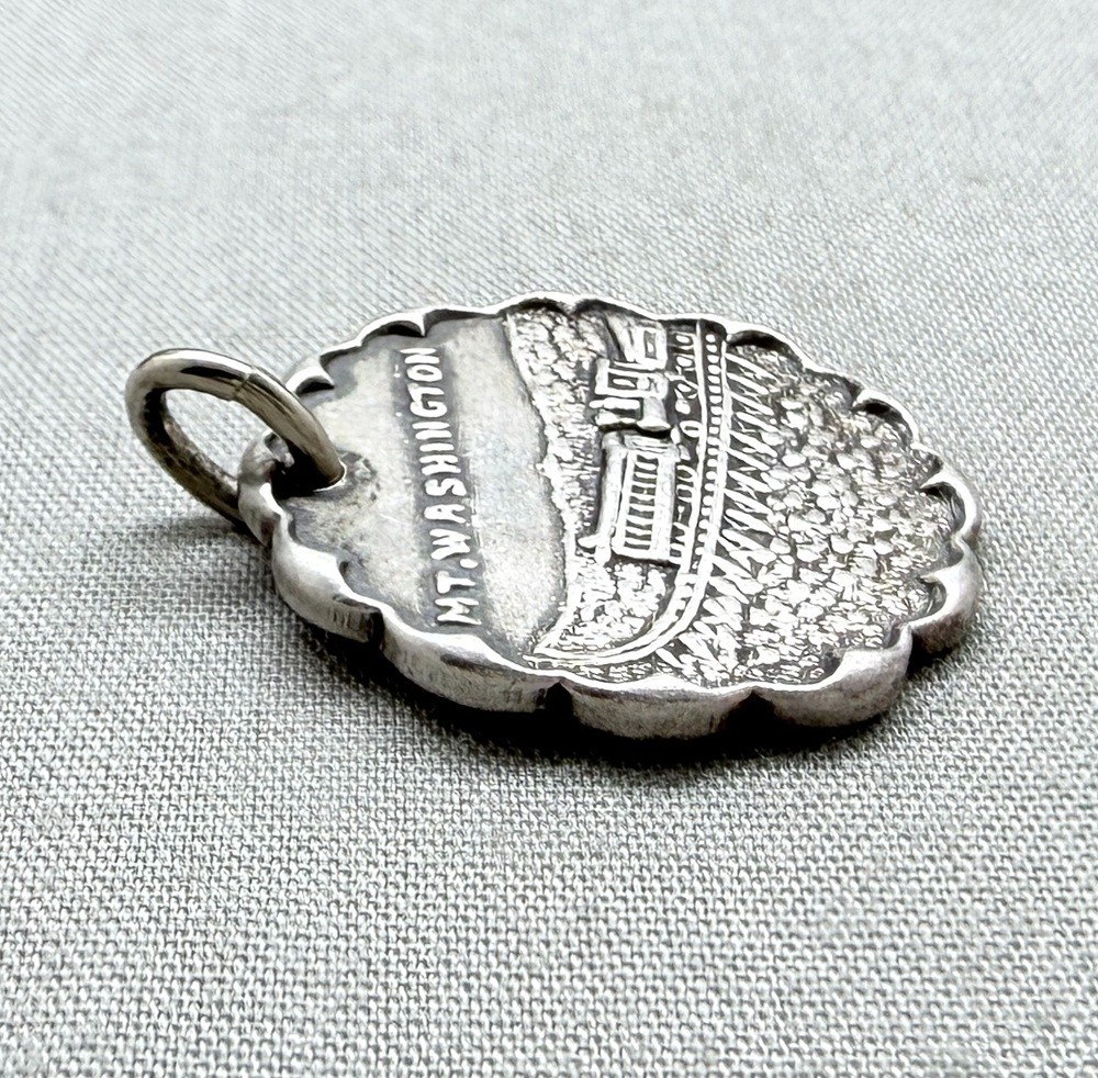 Vintage Sterling Silver Moun Washington Cog Railway Charm New Hampshire Landmark