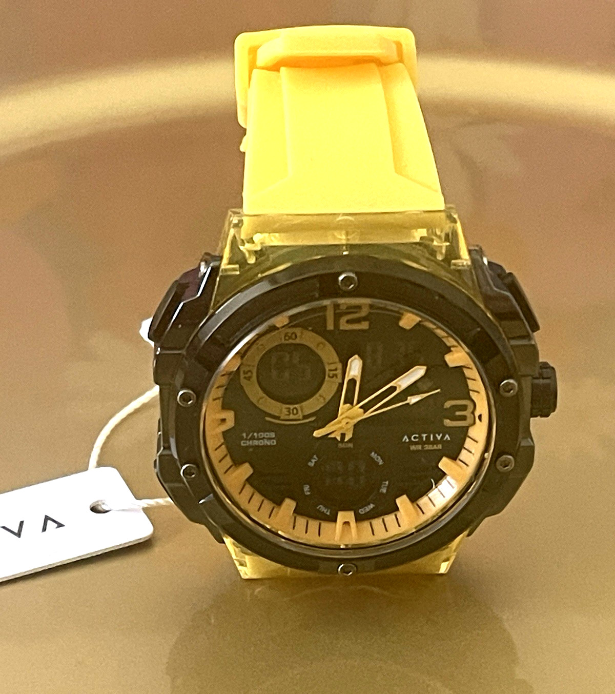 Activa X Invicta ACW8118-001 Men’s Digital Sport Watch 51mm Yellow Black New
