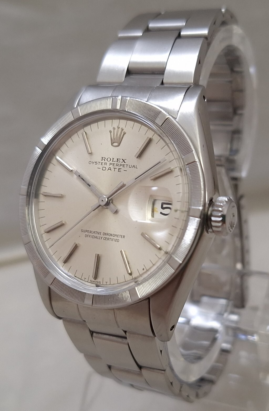 Rolex Oyster Perpetual Date 1501 Mens Watch, All Original, Silver Dial, 1967